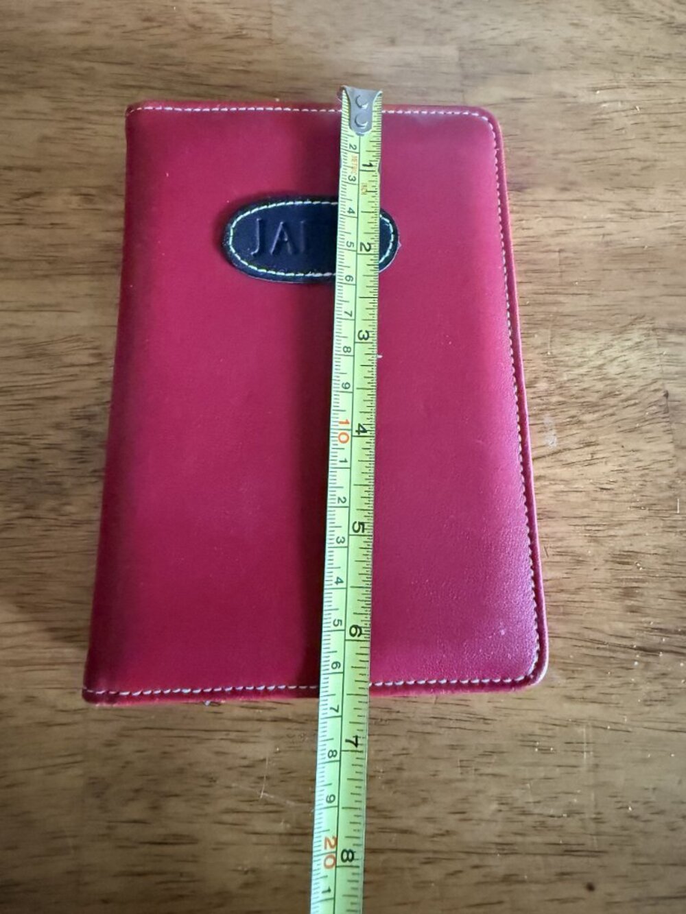 Jafra Red Leatherette Notebook With Built-In Calculator Pencil & Notepad READ - Picture 7 of 8